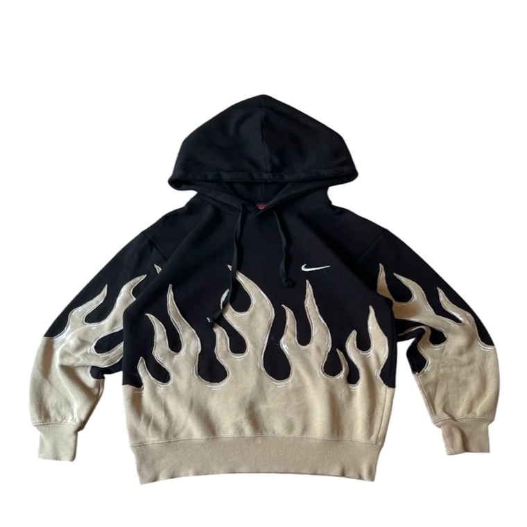 Brown Flame Hoodie - Image 2